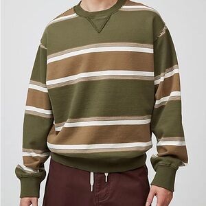 Urban Outfitters Olive Green Striped Men's Sweater